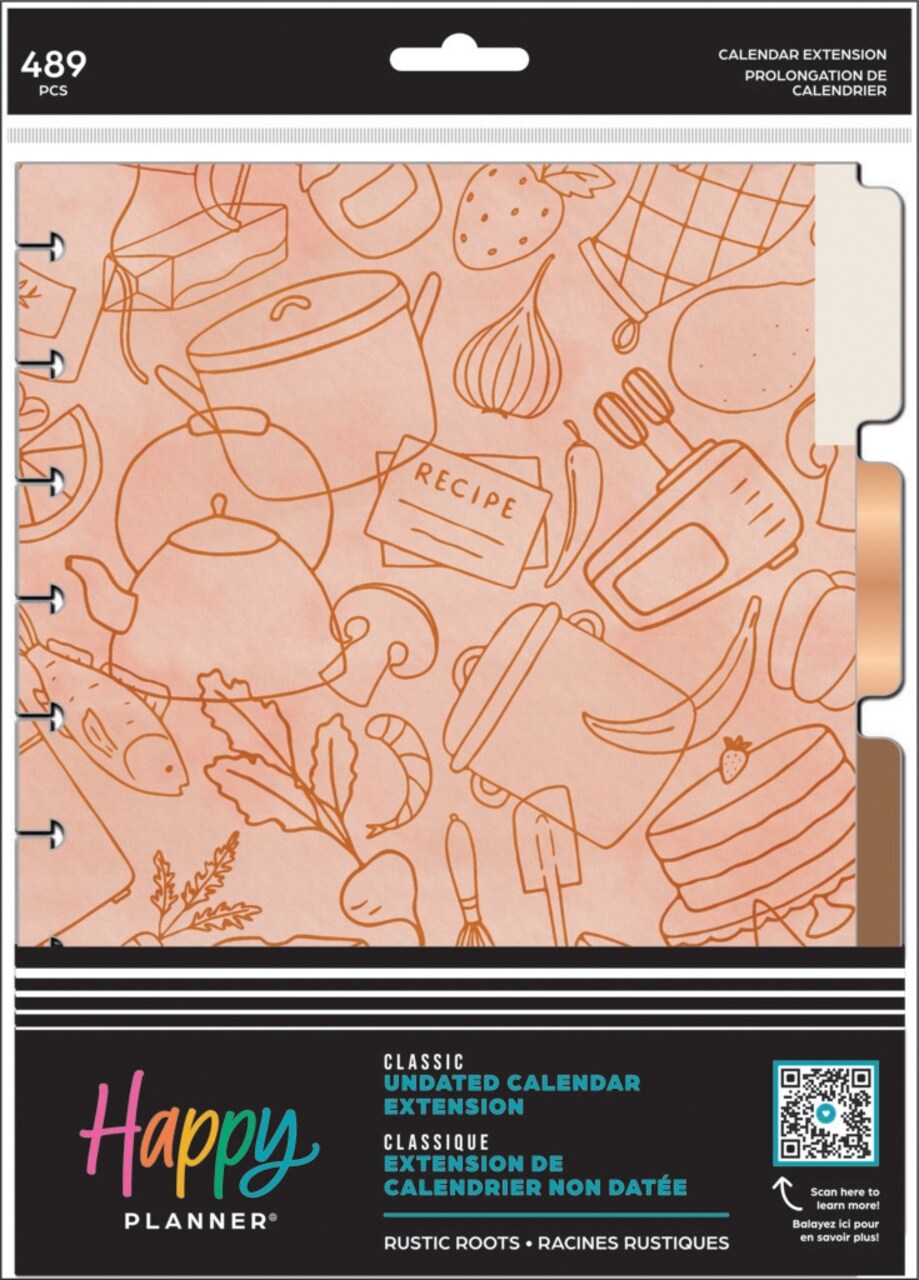 Happy Planner Meal Planning Classic Extension Pack-Rustic Roots
